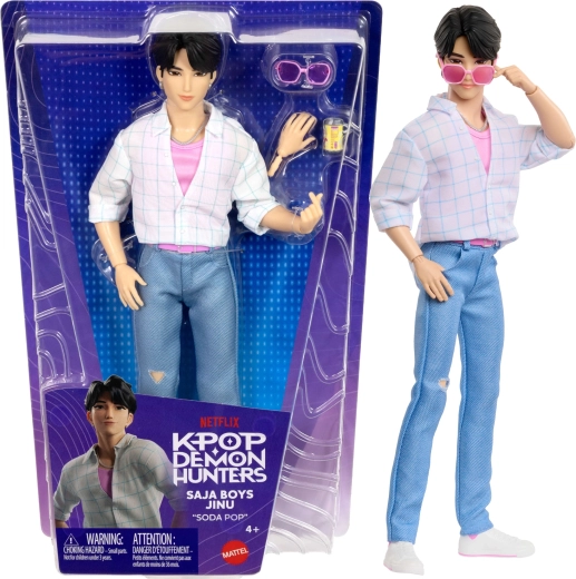 Mattel KPop Demon Hunters Saja Boys Jinu „Soda Pop“ μοντέρνα κούκλα 30 cm