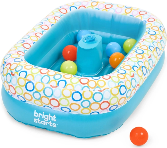 Bright Starts φουσκωτή μπανιέρα και πισίνα με μπαλάκια Bathe & Giggle 2 σε 1