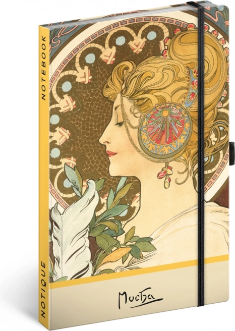 Σημειωματάριο Alfons Mucha – Πένα, με κουκκίδες, 13 × 21 cm