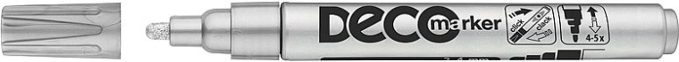 Μαρκαδόρος ICO Deco ασημί 2–4 mm