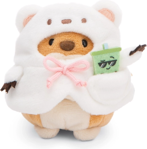 Nici MyMochi σκυλάκι Hiro 8 cm με κοστούμι πολικής αρκούδας και bubble tea, σετ δώρου