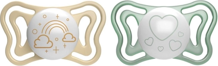 Πιπίλα Chicco Physio Light νυχτερινή σιλικόνης 2–6 μ., 2 τεμ.