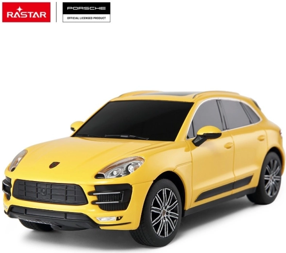 Τηλεκατευθυνόμενο αυτοκίνητο Rastar Porsche Macan Turbo 1:24 κίτρινο