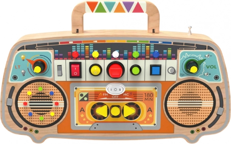 Ξύλινο ραδιόφωνο FM – διαδραστικός πίνακας δραστηριοτήτων για παιδιά