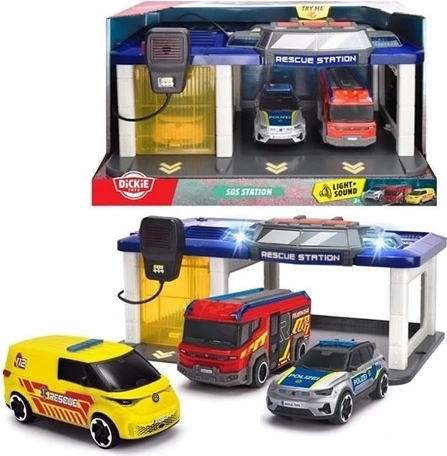 Σταθμός διάσωσης Dickie Toys με 3 οχήματα