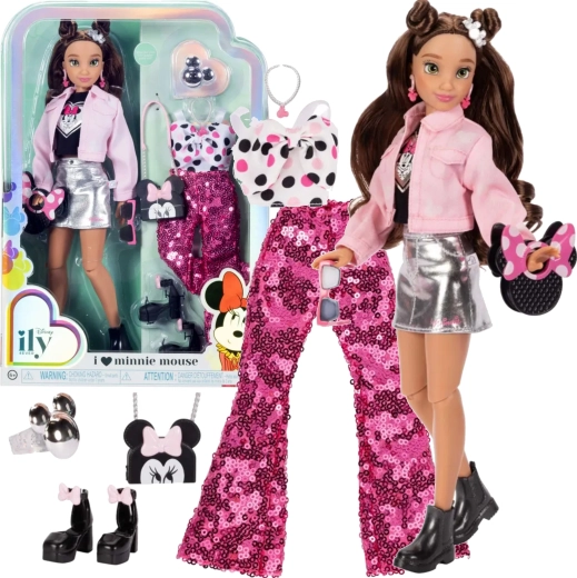 Disney ILY 4Ever μοντέρνα κούκλα εμπνευσμένη από τη MINNIE MOUSE με αξεσουάρ 30 cm