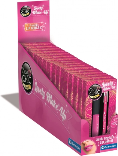 Σετ λιπ γκλος και μολύβι περιγράμματος Pink Power CRAZY CHIC