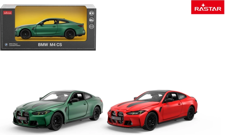 Μεταλλικό μοντέλο αυτοκινήτου Rastar BMW M4 CS 1:24 κόκκινο - 1 τεμάχιο