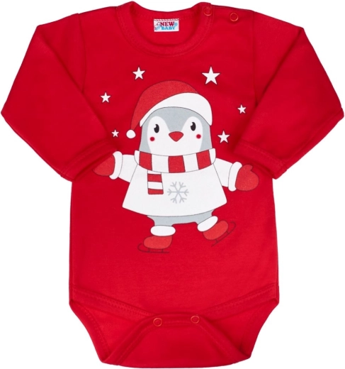 Βρεφικό κορμάκι με μακρύ μανίκι New Baby Winter Penguin