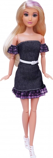 Κούκλα με μαύρο φόρεμα 30 cm