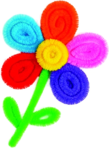 Λουλούδια από χνουδωτά συρματάκια