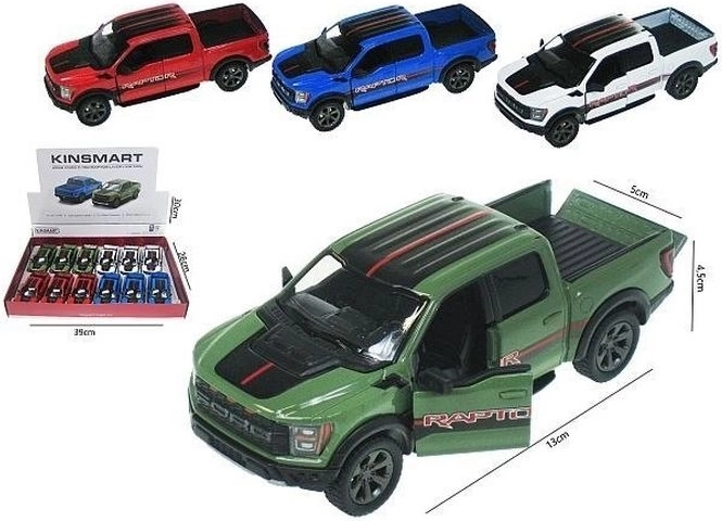 Αυτοκίνητο Ford F-150 Raptor 2022 με μηχανισμό pull-back (αδρανειακό) με ανοιγόμενες πόρτες
