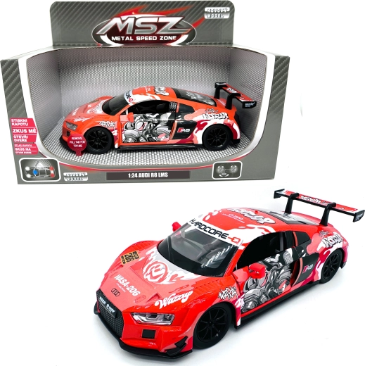 Μεταλλικό μοντέλο Audi R8 LMS με φώτα και ήχο σε κλίμακα 1:24