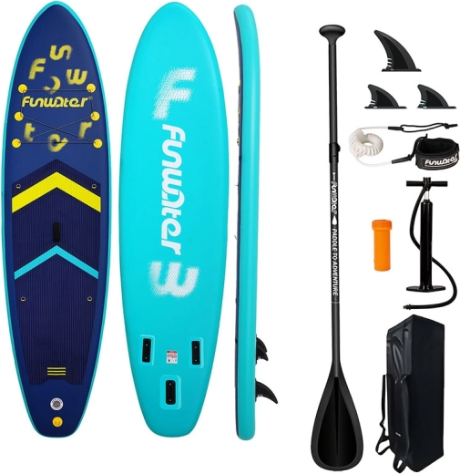 FunWater φουσκωτό paddleboard SUP, 350 × 86 × 15 cm, ναυτικό μπλε