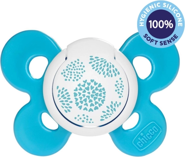 Chicco πιπίλα Physio Comfort σιλικόνης 6–16 μηνών, αγόρι – πουά (1 τεμ.)