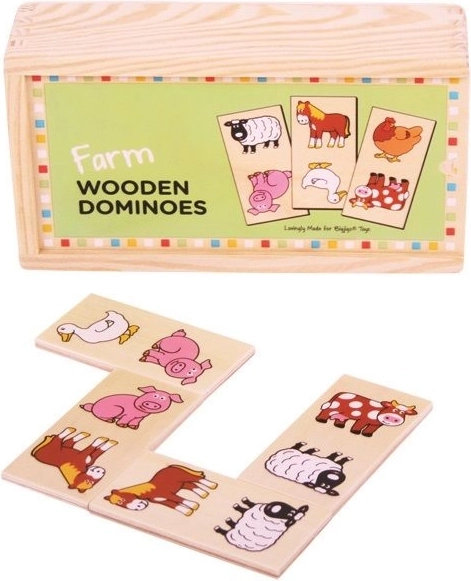 Bigjigs Toys ξύλινο ντόμινο – φάρμα