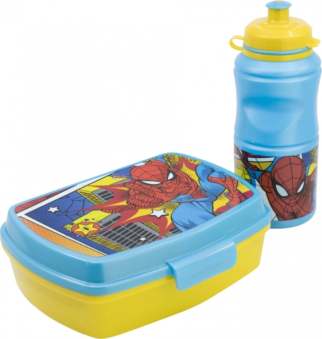 Παιδικό σετ φαγητού 2σε1 SPIDERMAN – μπουκάλι 380 ml και κουτί σνακ