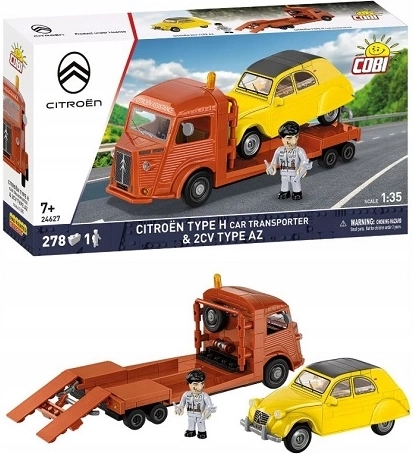 COBI Citroën Type H μεταφορέας αυτοκινήτων και Citroën 2CV AZ σετ κατασκευής (278 τεμάχια)