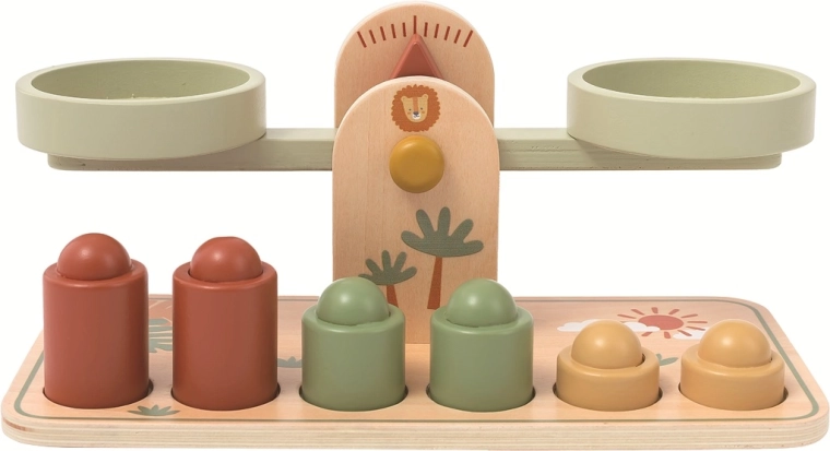 Ξύλινη ζυγαριά με δίσκους και βαρίδια 2Kids Toys