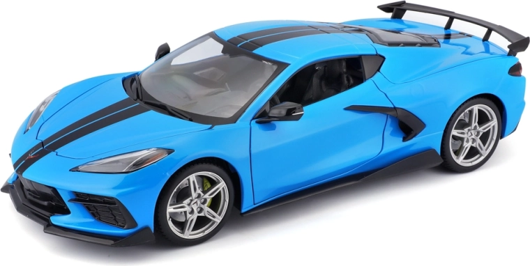 Maisto Chevrolet Corvette Stingray Coupe High Wing μπλε 1:18