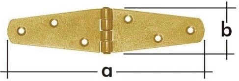 Τριγωνικός πλεχτός μεντεσές 200 × 40 × 2 mm, κίτρινος γαλβανισμένος χάλυβας
