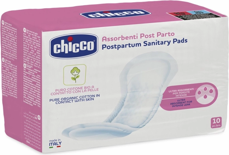 Chicco λοχείας σερβιέτες από οργανικό βαμβάκι 10 τεμ.
