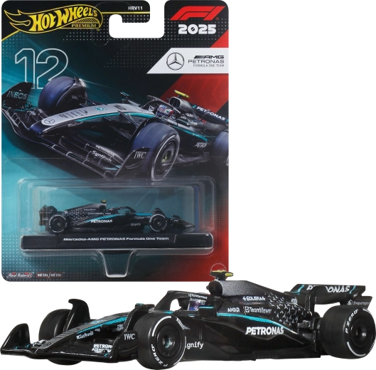 Hot Wheels Premium φόρμουλα 1 μονοθέσιο 2025 Mercedes-AMG PETRONAS #12 Kimi Antonelli