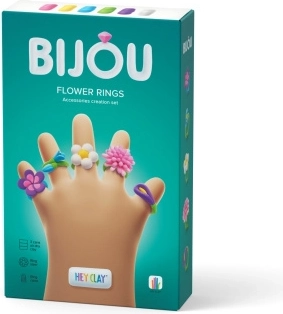 HEY CLAY Bijou λουλουδάτα δαχτυλίδια – δημιουργικό σετ από πηλό μοντελισμού