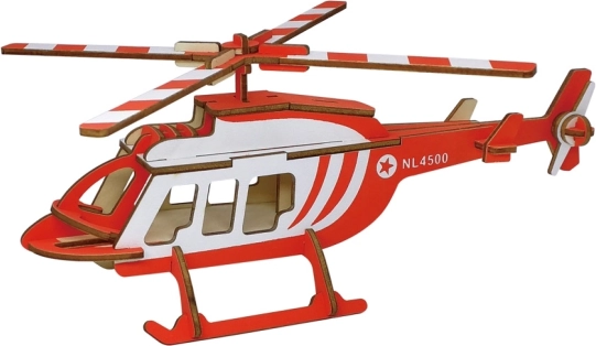 Woodcraft ξύλινο 3D παζλ μεταφορικό ελικόπτερο