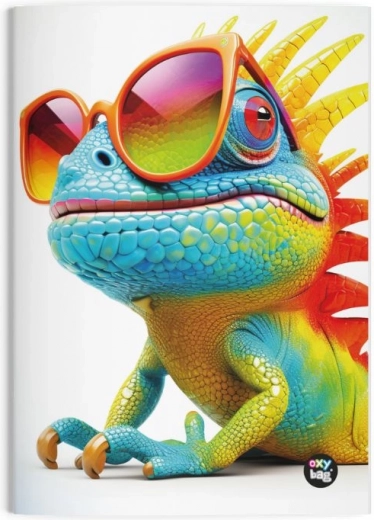 Ριγέ τετράδιο A4 Chameleon