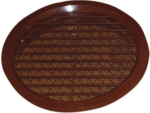 Πλέγμα εξαερισμού με σίτα, διάμετρος 140 mm, καφέ