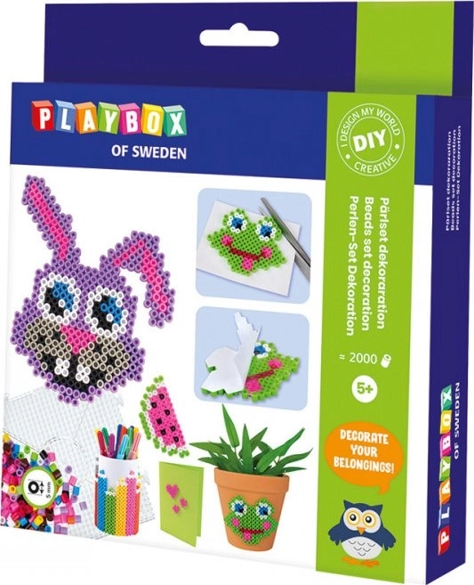 PLAYBOX Χάντρες σιδερώματος Σετ με μοτίβα Λαγός και Βάτραχος