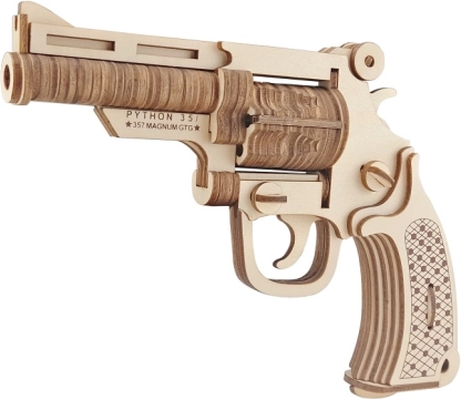 Woodcraft ξύλινο 3D παζλ ρεβόλβερ