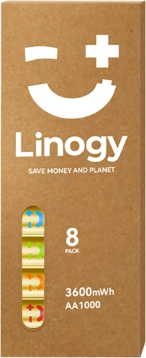 Σετ επαναφορτιζόμενων μπαταριών AA LINOGY Li‑ion Pro (8 τεμ.)