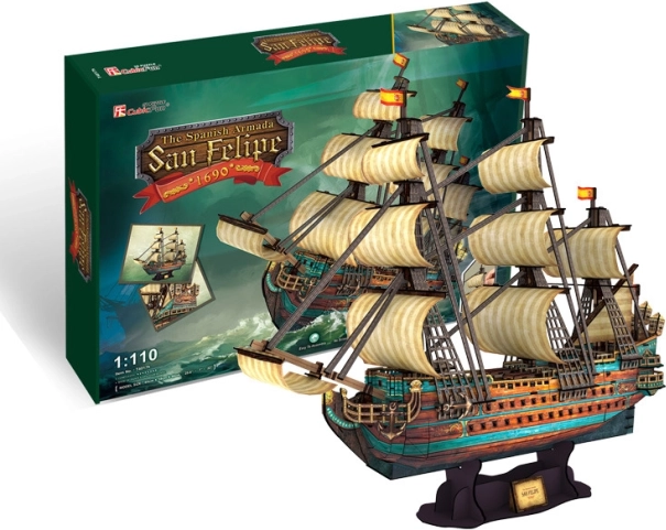 3D παζλ ιστιοφόρου San Felipe – 248 κομμάτια