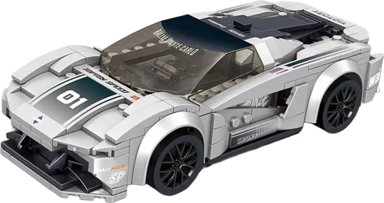 Κατασκευή γκρι σπορ αυτοκινήτου με τηλεχειριστήριο
