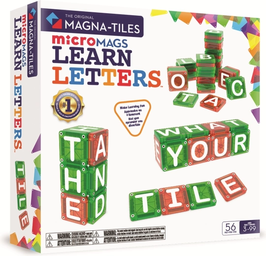 MAGNA-TILES μαγνητικό σετ κατασκευών microMAGS γράμματα, 56 κομμάτια