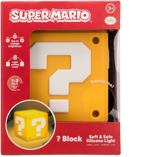 Φωτιστικό Super Mario SquishyGlo – μπλοκ Question