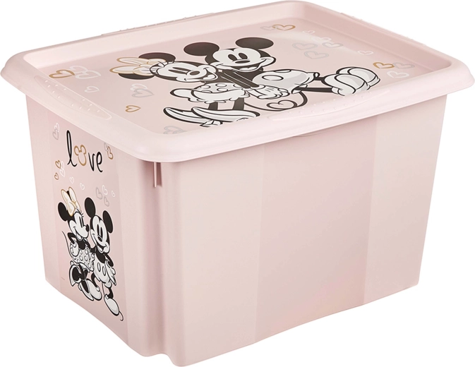 Πλαστικό κουτί αποθήκευσης με καπάκι Minnie 30 l