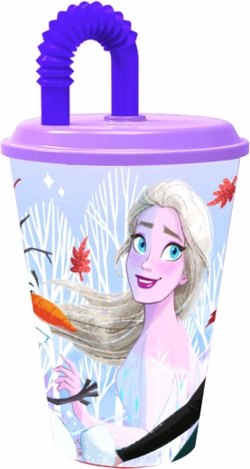 Ποτήρι με καλαμάκι Frozen 430 ml πλαστικό