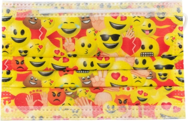 Μάσκα προστασίας μίας χρήσης με μοτίβο Smiley