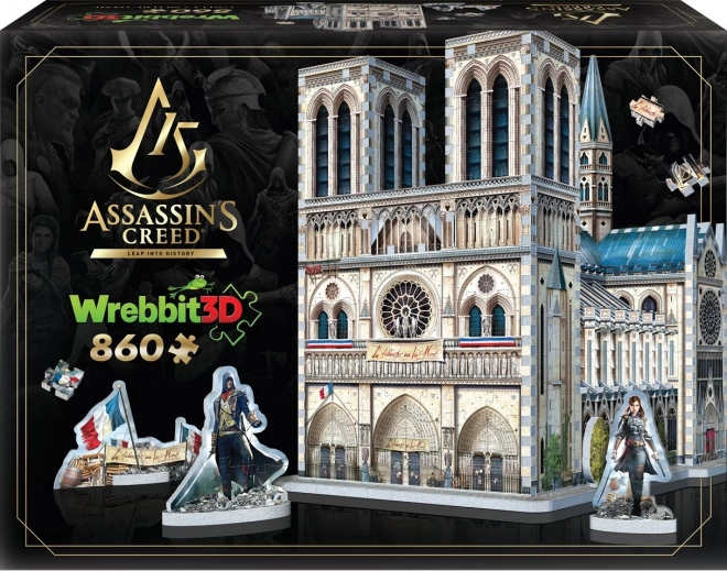 3D παζλ Assassin's Creed Unity: Καθεδρικός ναός Notre-Dame 860 κομμάτια