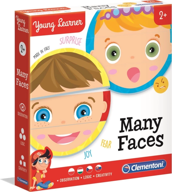 Clementoni Young Learner παζλ με πολλές φατσούλες 6×3 κομμάτια