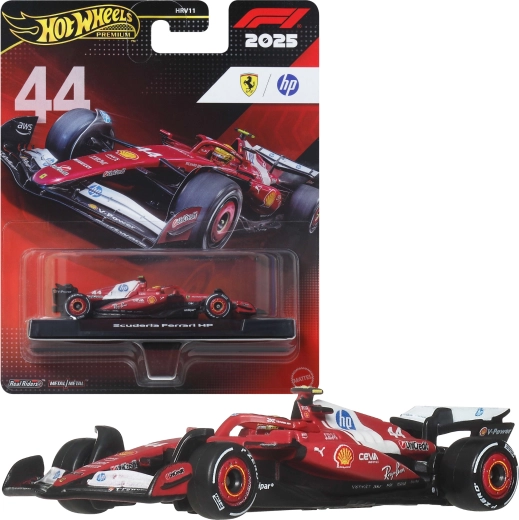 Hot Wheels Premium Φόρμουλα 1 2025 Scuderia Ferrari HP #44 Lewis Hamilton – μοντέλο αυτοκινήτου 1:64 - 1 τεμάχιο