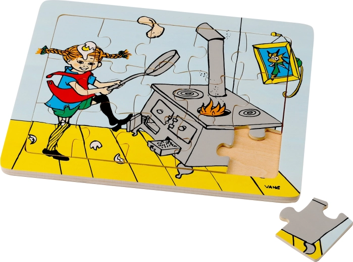 Ξύλινο παζλ Pippi Φακιδομύτη 15 κομμάτια