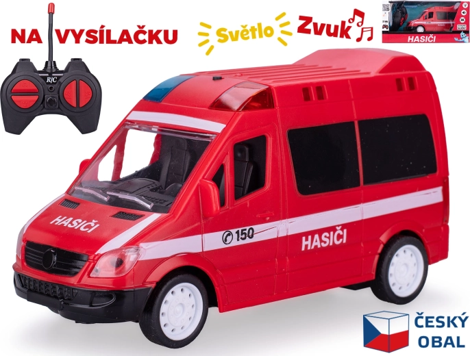 Τηλεκατευθυνόμενο πυροσβεστικό όχημα RC 17 cm με τηλεχειριστήριο και φωτεινά και ηχητικά εφέ