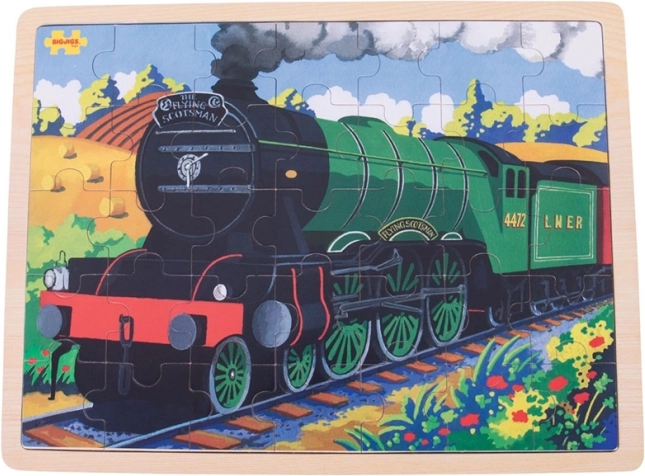 Ξύλινο παζλ ιστορικό τρένο Flying Scotsman