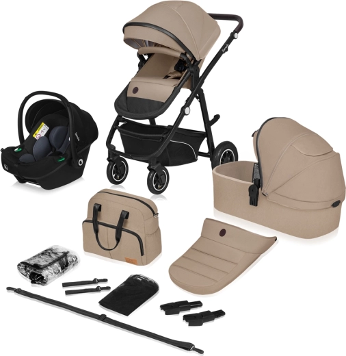 Συνδυαστικό καρότσι Lionelo Bianka 3σε1 beige sand
