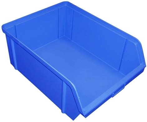 Κεκλιμένο κιβώτιο αποθήκευσης 10 kg, 200 × 150 × 122 mm, μπλε πλαστικό