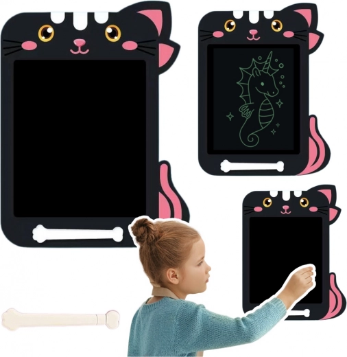 LCD tablet γραφής για παιδιά με μοτίβο γάτας - μαύρο